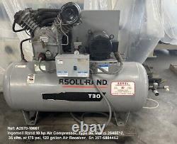 10 hp Air Compressor Ingersoll Rand, Model 2545E10, 120 gallon Tank Mounted