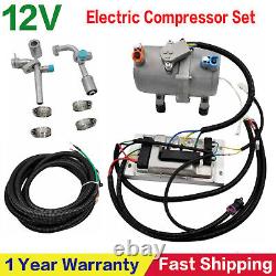 12 Volt A/C Electric Compressor Set for Auto DC Air Conditioning Car Truck Bus