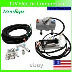 12V AC Electric Compressor Set Auto AC Air Conditioning Car for Truck Bus Boat