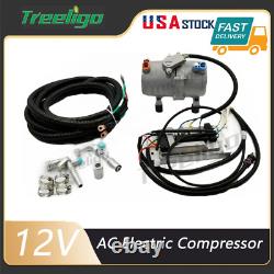12V Universal AC Electric Compressor Auto Air Conditioning for Car Truck Boat
