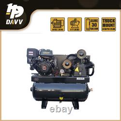 13HP Horizontal Gas-Powered Air Compressor 420CC Engine 30Gal Tank 180psi 24cfm