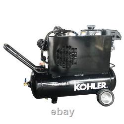 17Cfm 120 Psi 6.5 HP 1 Stage Gas Driven Air Compressor 20 Gallon-Kohler Engine