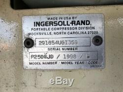 1998 Ingersoll Rand 250 air compressor tag along 113 original hours