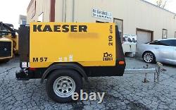 2012 Kaeser M57 Towable Air Compressor 210 CFM 100 PSI 49hp Kubota Diesel Engine