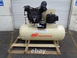 2022 Ingersoll Rand 7100E15 15 HP 120 gallon horizontal air compressor 2 stage