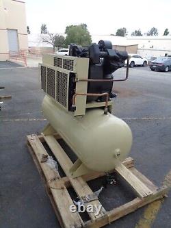 2022 Ingersoll Rand 7100E15 15 HP 120 gallon horizontal air compressor 2 stage