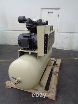 2022 Ingersoll Rand 7100E15 15 HP 120 gallon horizontal air compressor 2 stage