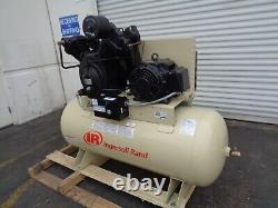 2022 Ingersoll Rand 7100E15 15 HP 120 gallon horizontal air compressor 2 stage