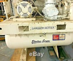20hp Gardner Denver Rotary Screw Air Compressor, 125psi, Tank Mounted