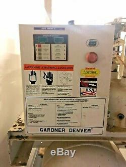 20hp Gardner Denver Rotary Screw Air Compressor, 125psi, Tank Mounted