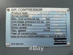 25 HP Atlas Copco Rotary Screw Air Compressor