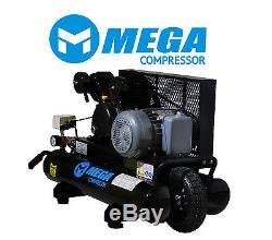 2HP, Wheel Barrow Single Stage, 8-Gallon Electric Dual Voltage Air Compressor