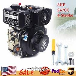 5HP 247CC Tiller Diesel Engine Vertical Motor Single Cylinder Air-Cool 4-Stroke