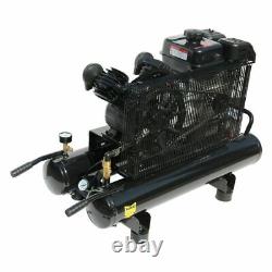 6.5 HP 9 Gal. Gas-Powered Portable Air Compressor Double Tank 125 PSI 12 CFM US