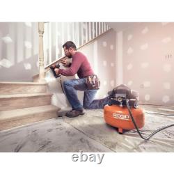 6 Gal. Portable Electric Air Compressor 150 PSI Max 2 Push-to-Connect Couplers