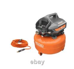 6 Gal. Portable Electric Pancake Air Compressor with 1/4 In. 50 Ft. Lay Flat Air