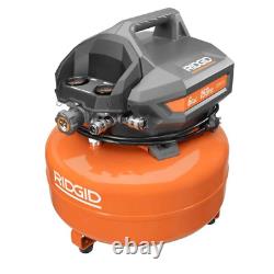 6 Gal. Portable Electric Pancake Air Compressor with 2 Universal Couplers 150PSI
