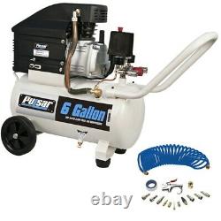 6 Gallon Horizontal Air Compressor with Accessories PULPCE6060K Brand New