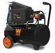 6-Gallon Oil-Lubricated Portable Horizontal Air Compressor By WEN New