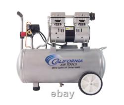8.0 Gal. 1.0 Hp Ultra Quiet and Oil-Free Electric Air Compressor with Wheels New