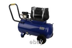 8 Gallon Quiet Oil-Free Horizontal Air Compressor. Mobile With Handle And Wheels