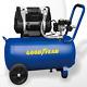 8 Gallon Quiet Oil-Free Horizontal Air Compressor Portable Handle and Wheels NEW