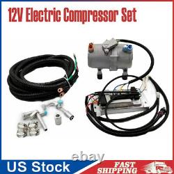 A/C 12V Electric Compressor Set for Auto DC Air Conditioning Car Truck Bus