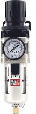 AW Series 1/4'' NPT Compressor Filter Regulator with Pressure Gauge & Bracket