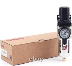 AW Series 1/4'' NPT Compressor Filter Regulator with Pressure Gauge & Bracket