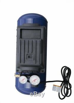 Air Compressor, Portable, 3 Gallon Horizontal, Oilless, with 10 Piece Accessory