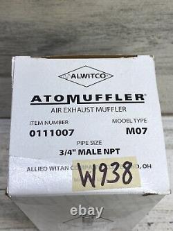 Alwitco 0111007 44AW56 Atomuffler Air Exhaust Muffler Model M07 3/4 Male New