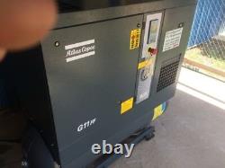 Atlas Copco G11FF 15 hp rotary screw air compressor with dryer