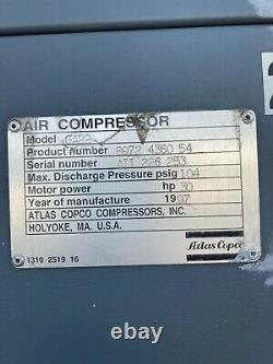 Atlas Copco GA22 30 hp rotary screw air compressor dryer tank kaeser ingersoll