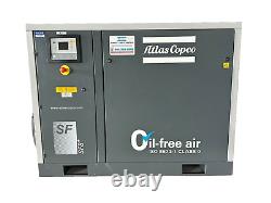 Atlas Copco Oil Free 10 HP Air Compressor SF8 FF TESTED