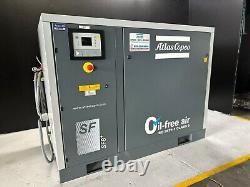 Atlas Copco Oil Free 10 HP Air Compressor SF8 FF TESTED