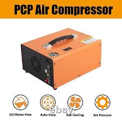 Auto-Stop PCP Air Compressor 4500Psi/30Mpa Oil/Water-Free 12V DC 110V 220V AC