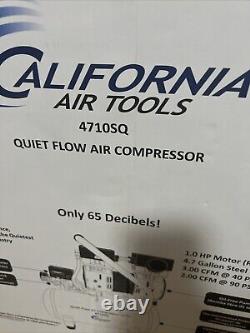 California Air Tools 4710SQ 1HP 4.7gal Quiet and Oil-Free Air Compressor