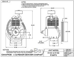 Champion R15B 5 7.5 HP 2 Stage Splash Lubricated Replacement Compressor Pump