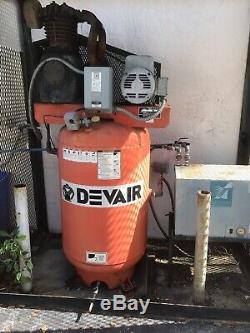 Commercial Air Compressor DevAir And Air Dryer And Custom Metal Cage