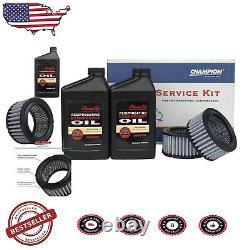 Comprehensive Air Compressor Maintenance Kit 4 Quarts Oil & 2 Filter Elements