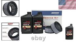 Comprehensive Air Compressor Maintenance Kit 4 Quarts Oil & 2 Filter Elements