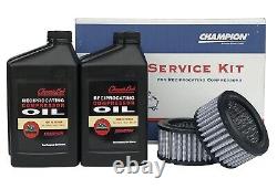 Comprehensive Air Compressor Maintenance Kit 4 Quarts Oil & 2 Filter Elements