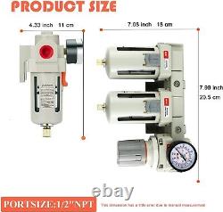 Comprehensive Pneumatic Tool Filter Regulator with Enhanced Air Quality Features