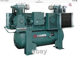 Curtis ML Duplex Air Compressor Dual 30 HP Pumps And Motors 240 Gal. Tank