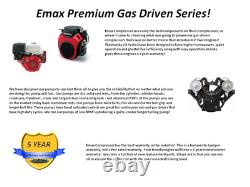 EMAX Gas Industrial Plus 24hp 120 gal Horizontal Air Compressor withHonda Engine