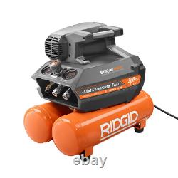 Electric Air Compressor Portable Quiet Power Cord Ergonomic 4.5 Gallon Tool Only