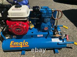 Emglo Slightly Used Wheelbarrow 8Gal Portable Compressor With Honda 5.5hp