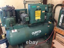 FS-Curtis CA7.5 7.5-HP /15HP 120 Gal Two-Stage Duplex Air Compressor