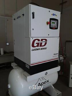 Gardner Denver APEX5-15A Rotary Screw air Compressor year 2016 80 gal tank