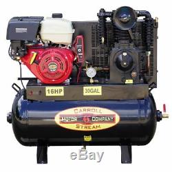 Gas Air Compressor 16HP Portable Work Truck Mount Commercial Repair E-Start Key